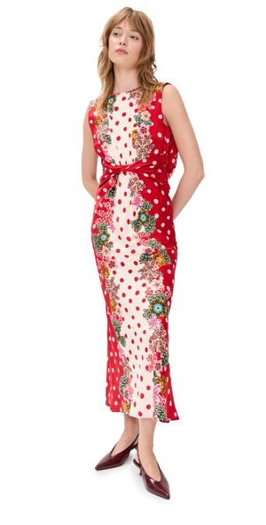 SALONI Gwen Dress Plumeria Rouge Plmt 4