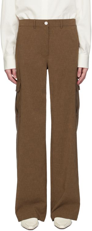 Theory Pantalon cargo brun à six poches