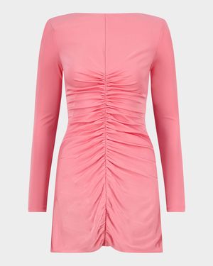 Riley Ruched Jersey Mini Dress
