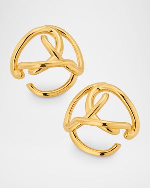 Braided O Stud Earrings