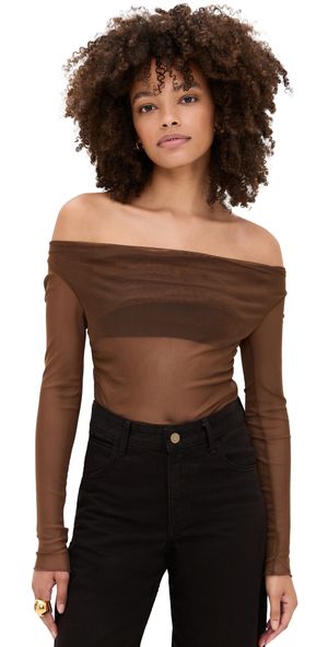 LE BOP Scarlet Top Black Polka Dot S