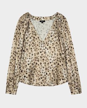 Sandra Leopard Blouse