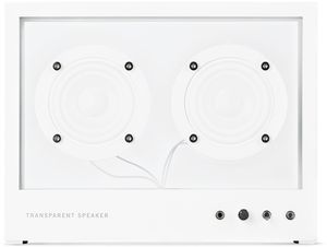 Transparent White Small Glass Speaker