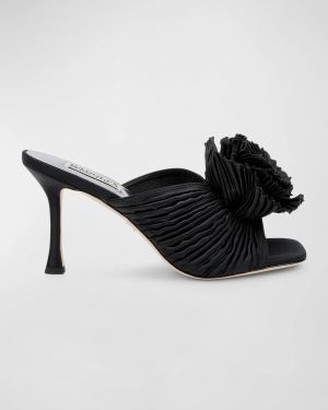 Blythe Silk Flower Mule Sandals