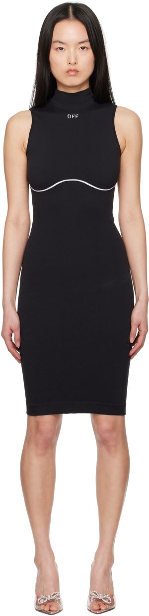 Off-White Black Stamp Seamless Minidress
