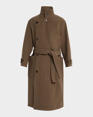 Men's Double Wool Wrap Coat