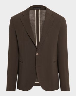 Men's Crepe Wool Single-Breasted Sport Coat