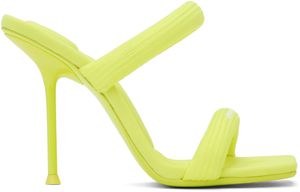Alexander Wang Yellow Julie 105mm Nylon Tubular Heeled Sandals