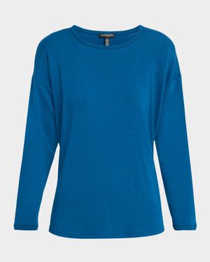 Cozy Brushed Terry Long-Sleeve Top