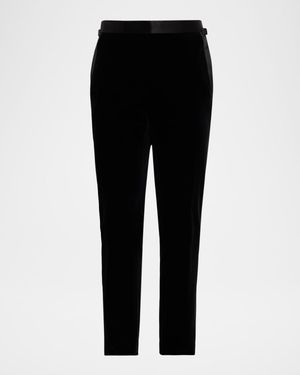 Men's Shelton Velvet Tuxedo Stripe Formal Pants