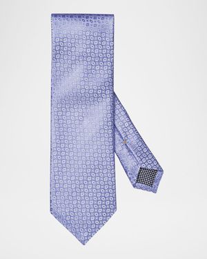 Men's Geometric Woven Silk Tie