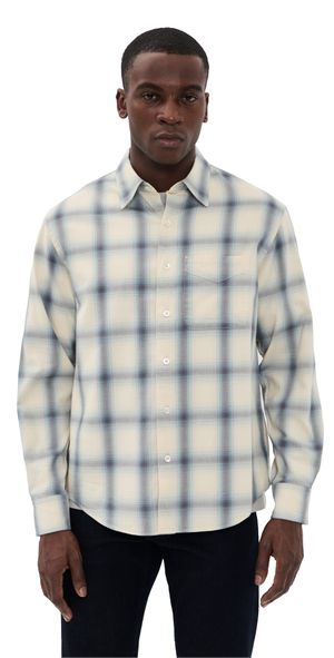 Madewell Long Sleeve Rayon Blend Shirt Ombre Fade Plaid XXL