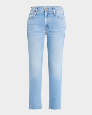 Lil' Mid-Rise Dazzler Ankle Fray Jeans
