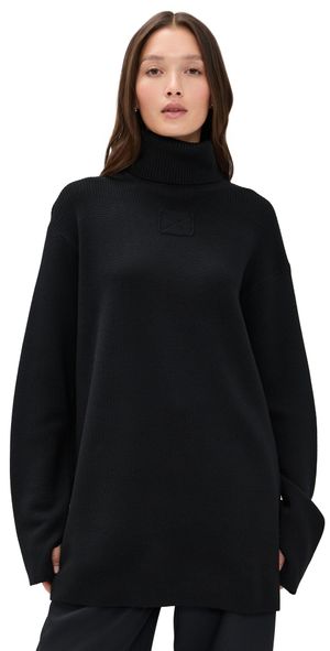A Potts Wool Oversized Turtleneck Black S