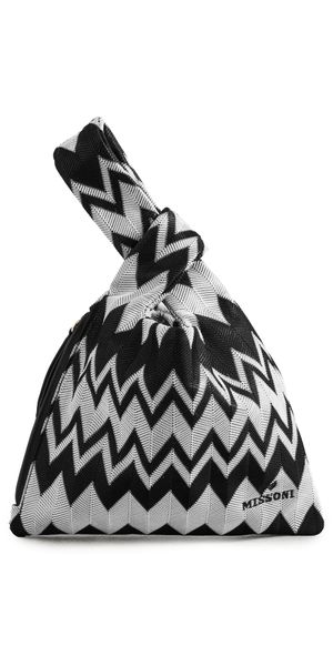 Missoni Knot Bag Raschel Optical Wave Black One Size