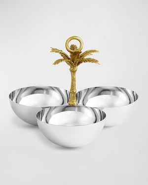 Palm Triple Bowl