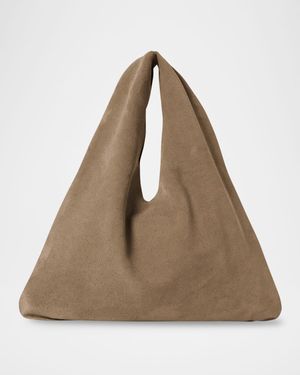 Small Bindle Top-Handle Bag in Plush Suede