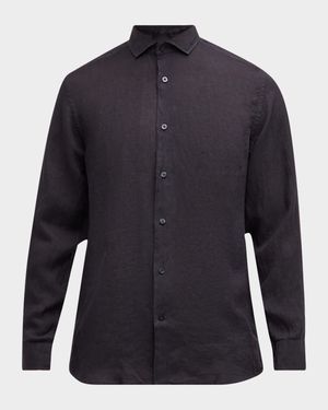 Men's Antonio Linen Casual Button-Down Shirt