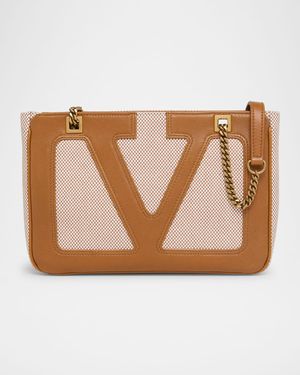 Viva Superstar Small VLOGO Canvas Tote Bag
