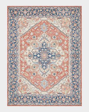 Richmond Serapi Hand-Tufted Red/Blue Rug, 10' x 14'