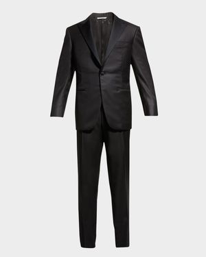 Wool Two-Piece Tuxedo Suit