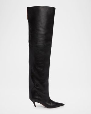 Fiona Leather Over-The-Knee Boots
