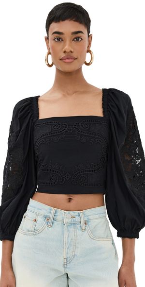 FARM Rio Lace Blouse White L