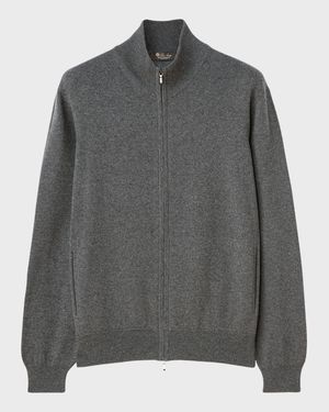 Men's Baby Cashmere Full-Zip Sweater