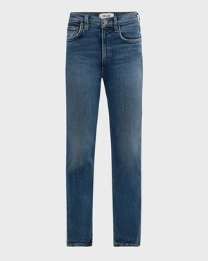 Kya Mid-Rise Straight Crop Jeans