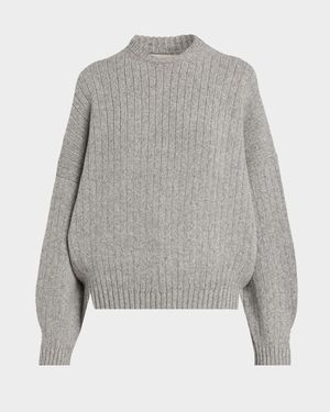 Lennox Cashmere Rib Crewneck Sweater