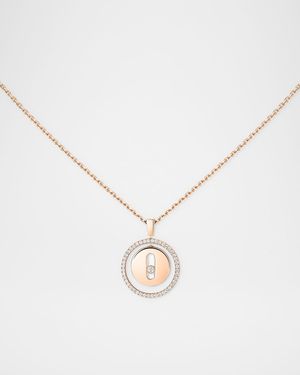 LUCKY MOVE 18K ROSE GOLD DIAMOND NECKLACE