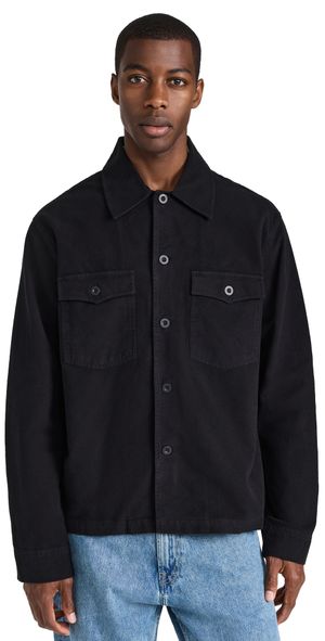 Our Legacy Evening Coach Jacket Black Brushed Cotton 52