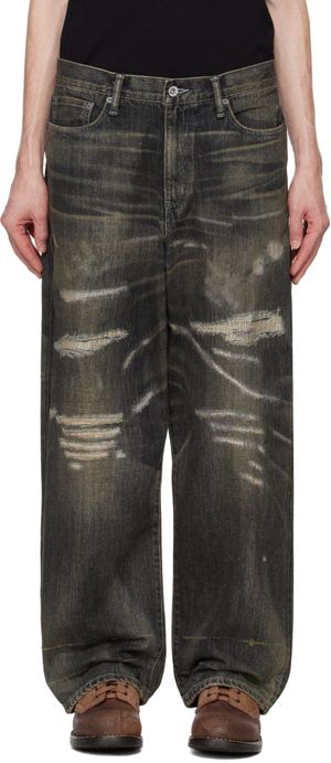 Neighborhood Black Savage Denim DP Wide Jeans