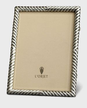 Deco Twist Platinum-Plated Picture Frame, 4 x 6
