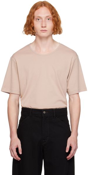 LEMAIRE Pink U-Neck T-Shirt