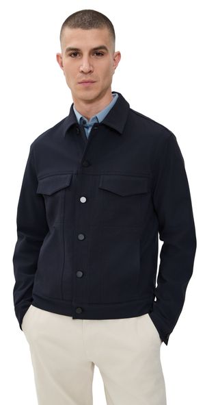 Theory River Jacket in Neoteric Twill Dark Navy XL