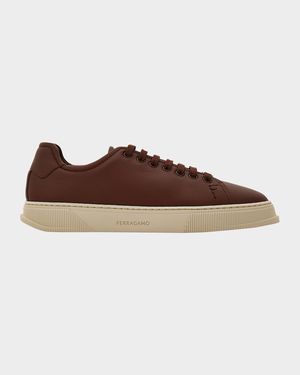 Men's Bruce Deerskin Leather Low-Top Sneakers