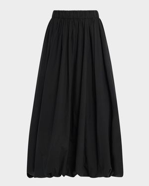 Cala Poplin Bubble Midi Skirt