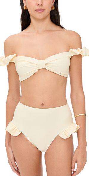 Fe Noel Ruffle Fin Two Piece Swim Set Bone M