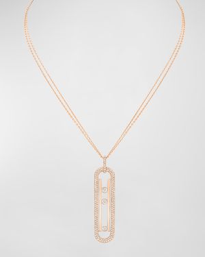 MOVE 10TH ANNIVERSARY 18K ROSE GOLD DIAMOND PENDANT NECKLACE