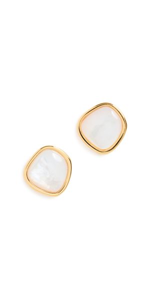 Lizzie Fortunato Bay Studs in Mother-of-Pearl White One Size