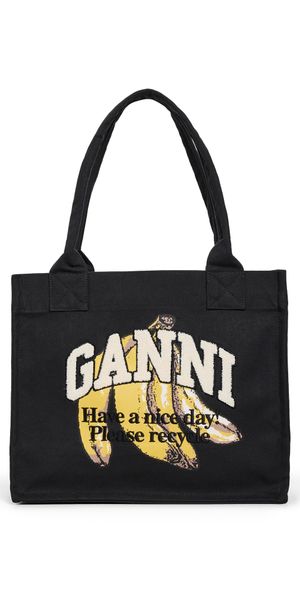 GANNI Large Easy Shopper Bag Black One Size