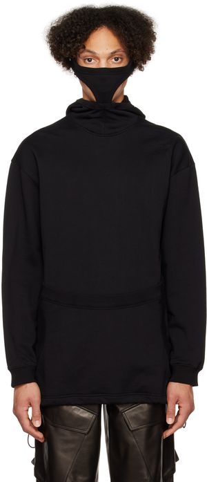 Dion Lee Black Interlock Mask Hoodie