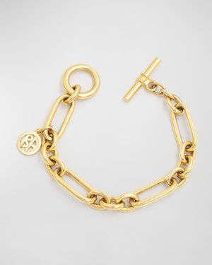 Gold Oval Link Chain Bracelet