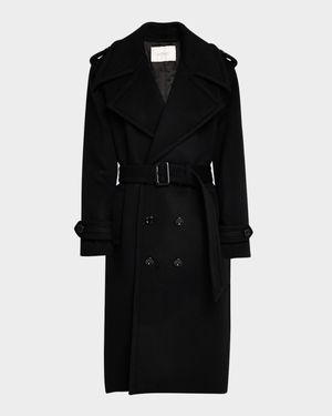 Men's Double-Breasted Overcoat