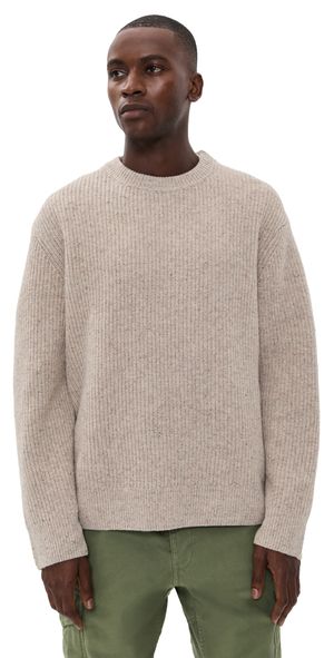 Wax London Hayne Donegal Crew Neck Sweater Natural XXL