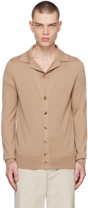 Gabriela Hearst Tan Duke Cardigan