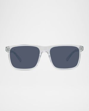 Men's Belvedere 01 Acetate Rectangle Sunglasses