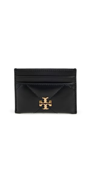Tory Burch Kira Chevron Diamond Quilt Card Case Black One Size