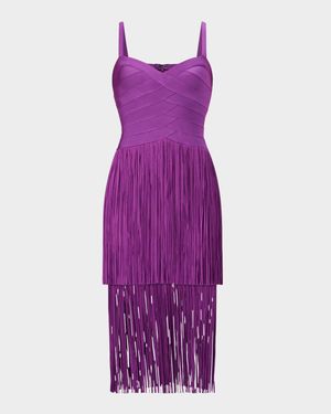 The Georgia Tiered Fringe Midi Dress